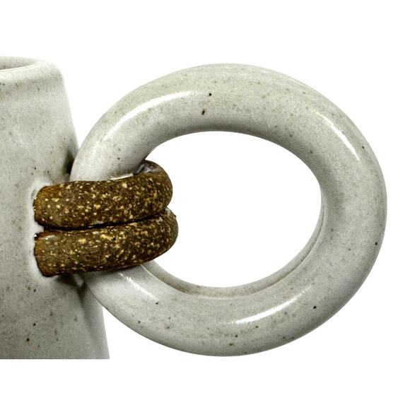 White Ash Hand Crafted Coffee Mug with Double Loop Handle-Exceptional! - Picture 2 of 8